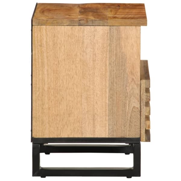 vidaXL sengebord 40x33x46 cm massivt ru mangotræ