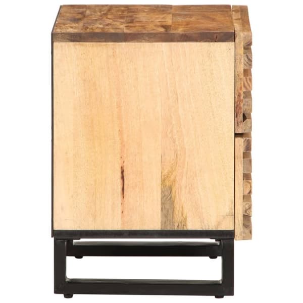vidaXL Nattbord 40x34x46 cm grovt heltre mangotre