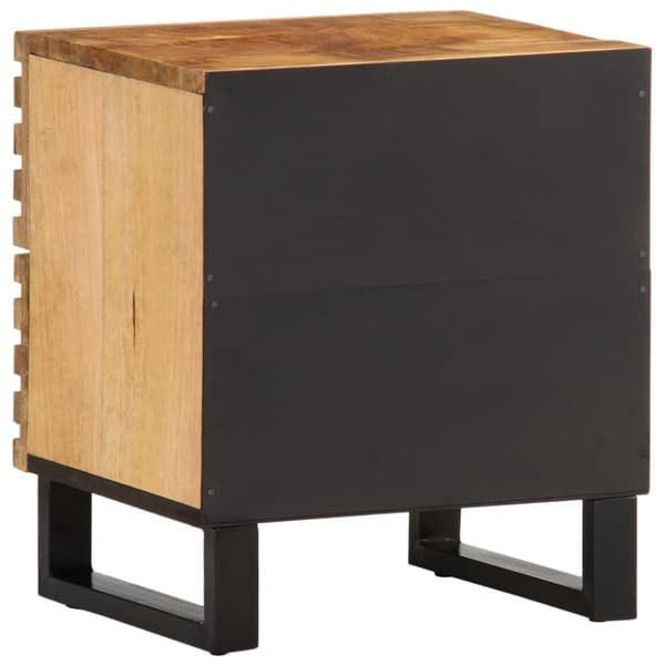 vidaXL Nattbord 40x34x46 cm grovt heltre mangotre
