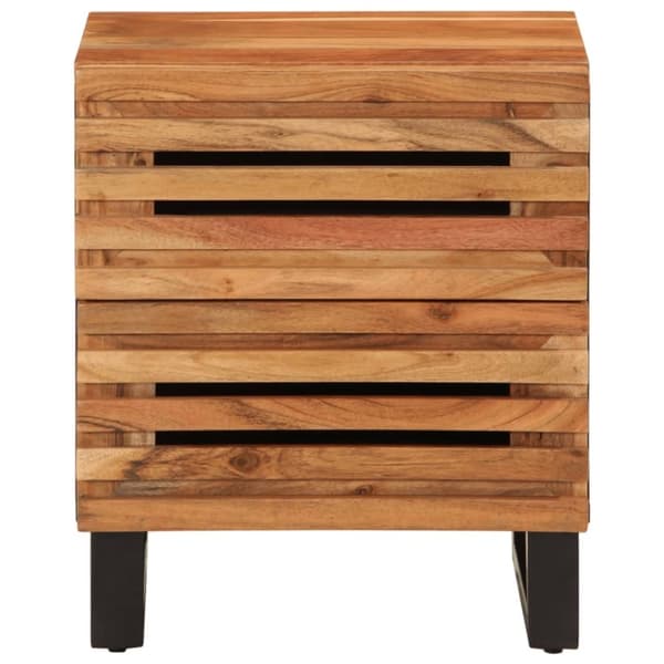 vidaXL sengeborde 2 stk. 40x33x46 cm massivt akacietræ