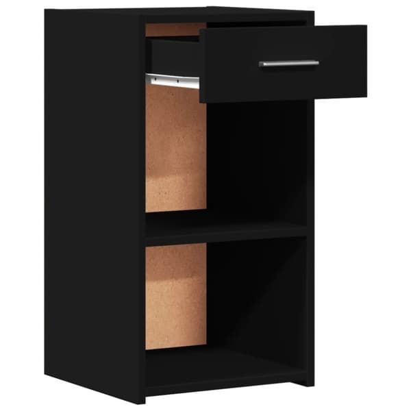 vidaXL sengeborde 2 stk. 35x34x65 cm konstrueret træ sort