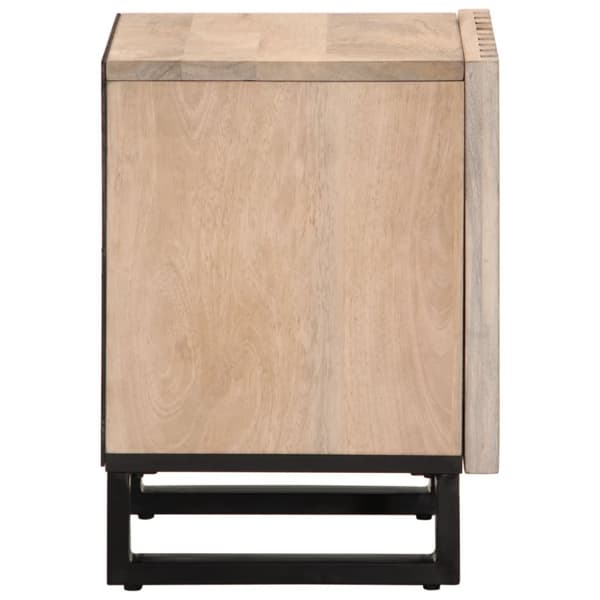 vidaXL Nattbord 40x34x46 cm heltre bleket mango