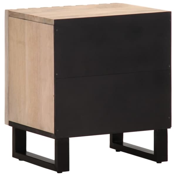 vidaXL Nattbord 40x34x46 cm heltre bleket mango