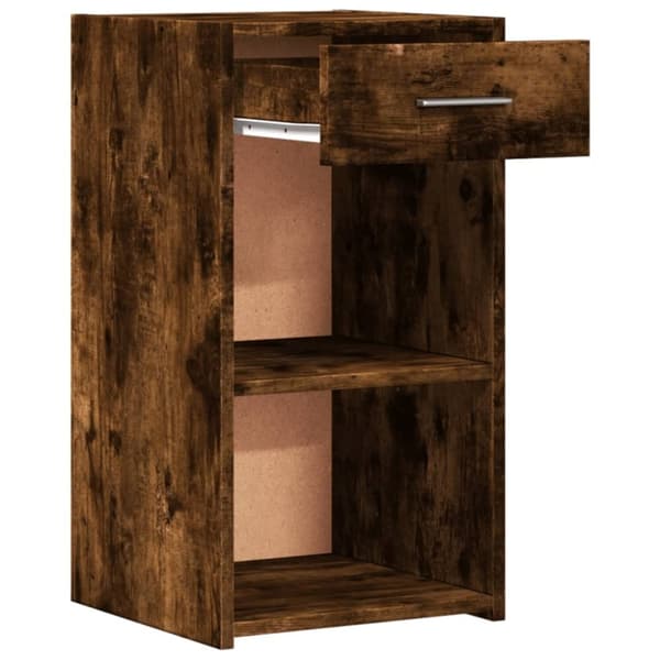 vidaXL Nattbord 2 stk røkt eik 35x34x65 cm konstruert tre
