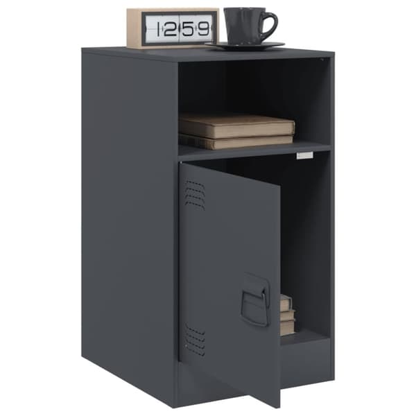 vidaXL sengeborde 2 stk. 34,5x39x62 cm stål antracitgrå