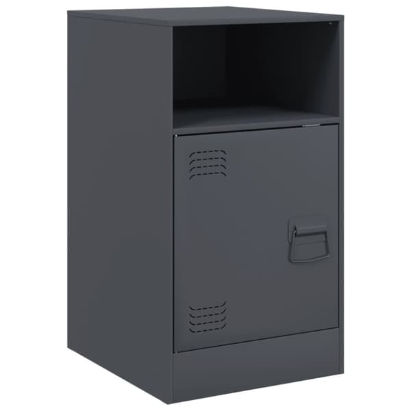 vidaXL sengeborde 2 stk. 34,5x39x62 cm stål antracitgrå