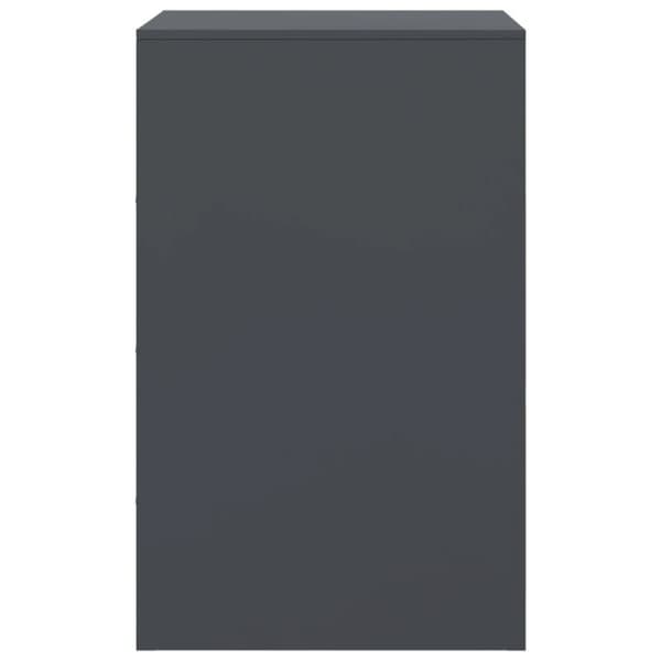 vidaXL sengeborde 2 stk. 34,5x39x62 cm stål antracitgrå