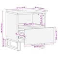 Miniatyrbillede 10 af 10: vidaXL sengebord 40x33x46 cm massivt akacietræ