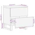 Miniatyrbilde 10 av 10: vidaXL Nattbord 40x34x46 cm heltre akasie