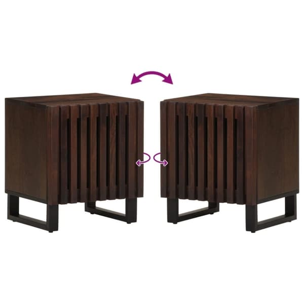 vidaXL Nattbord 2 stk 40x34x46 cm heltre mango