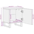 Miniatyrbilde 10 av 10: vidaXL Nattbord 2 stk 40x34x46 cm heltre mango