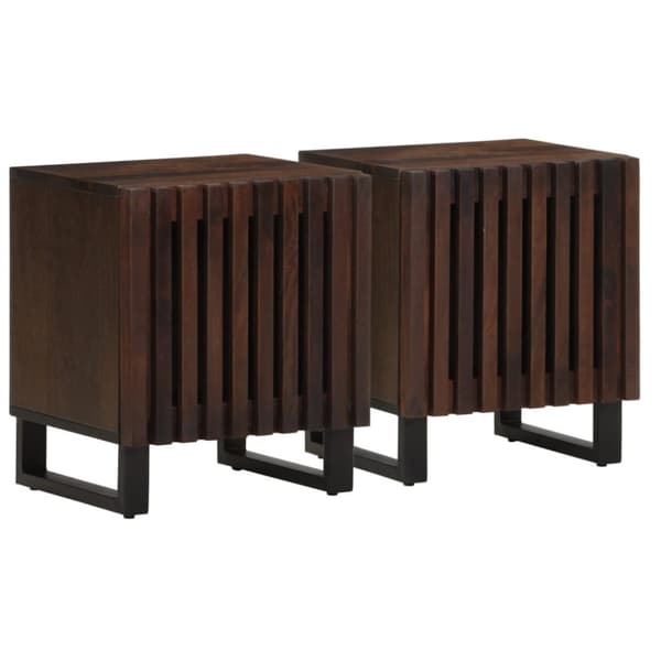 vidaXL sengeborde 2 stk. 40x33x46 cm massivt mangotræ