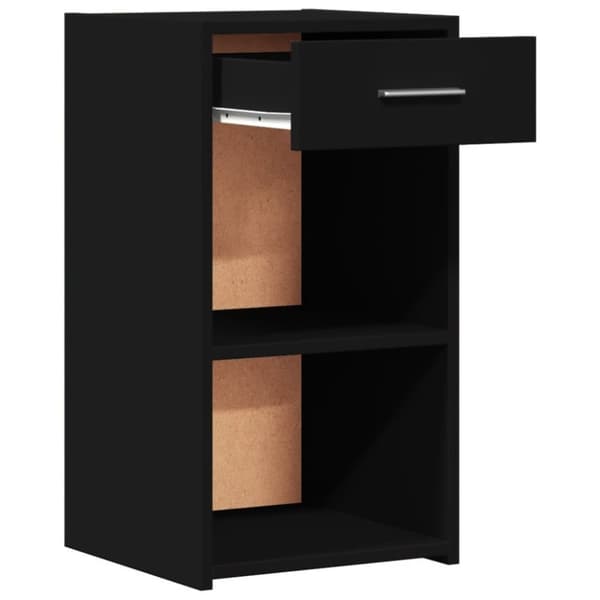 vidaXL sengebord 35x34x65 cm konstrueret træ sort