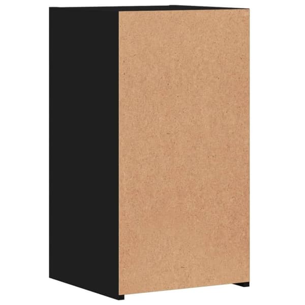 vidaXL Sängbord svart 35x34x65 cm konstruerat trä