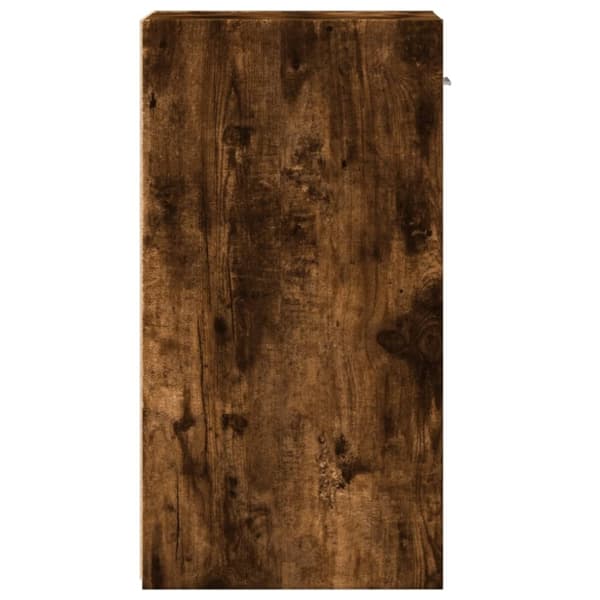 vidaXL sengebord 35x34x65 cm konstrueret træ røget egetræsfarve