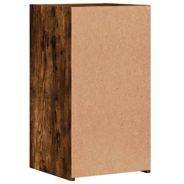 vidaXL sengebord 35x34x65 cm konstrueret træ røget egetræsfarve