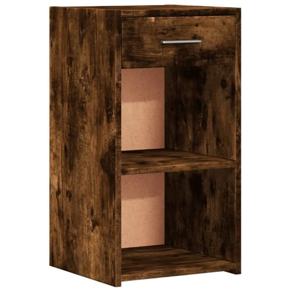 vidaXL sengebord 35x34x65 cm konstrueret træ røget egetræsfarve