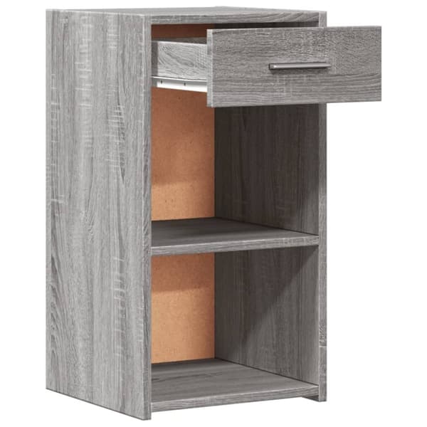 vidaXL sengebord 35x34x65 cm konstrueret træ grå sonoma-eg