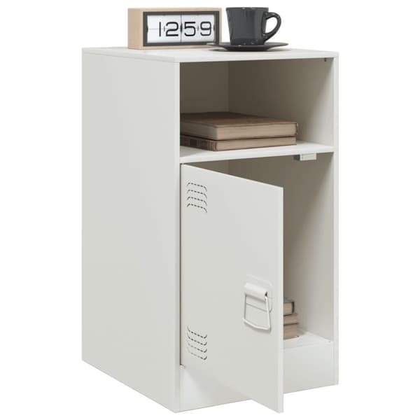 vidaXL sengeborde 2 stk. 34,5x39x62 cm stål hvid