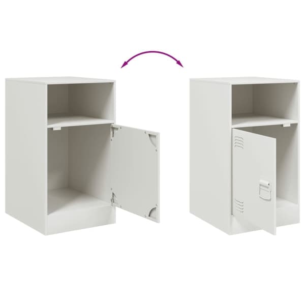 vidaXL sengeborde 2 stk. 34,5x39x62 cm stål hvid
