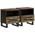 Miniatyrbilde 1 av 11: vidaXL Nattbord 2 stk 40x34x46 cm gjenvunnet heltre