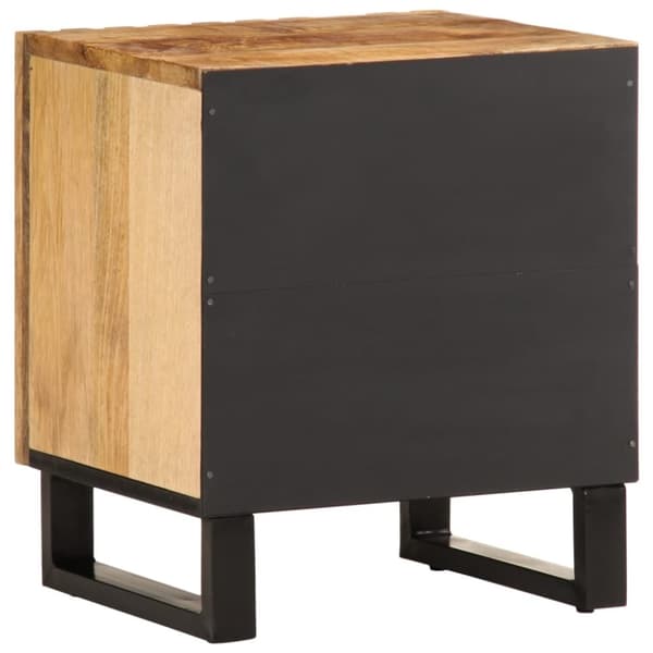 vidaXL sengebord 40x33x46 cm massivt ru mangotræ