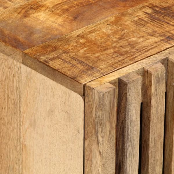 vidaXL sengebord 40x33x46 cm massivt ru mangotræ