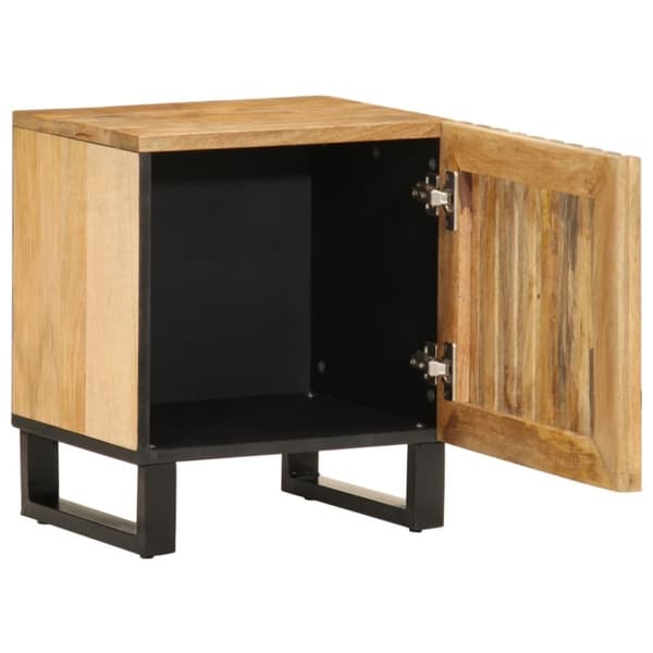 vidaXL sengebord 40x33x46 cm massivt ru mangotræ