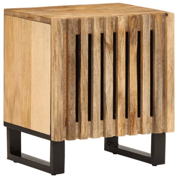 vidaXL sengebord 40x33x46 cm massivt ru mangotræ