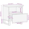 Pikkukuva 11 / 11: vidaXL Yöpöydät 2 kpl 40x34x46 cm täysi mangopuu
