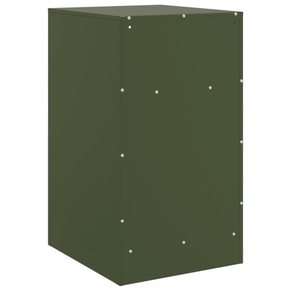 vidaXL sengeborde 2 stk. 34,5x39x62 cm stål olivengrøn