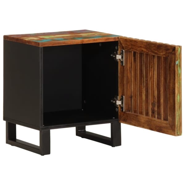 vidaXL sengeborde 2 stk. 40x33x46 cm massivt genbrugstræ