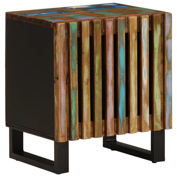 vidaXL sengeborde 2 stk. 40x33x46 cm massivt genbrugstræ