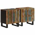 Miniatyrbillede 1 af 11: vidaXL sengeborde 2 stk. 40x33x46 cm massivt genbrugstræ