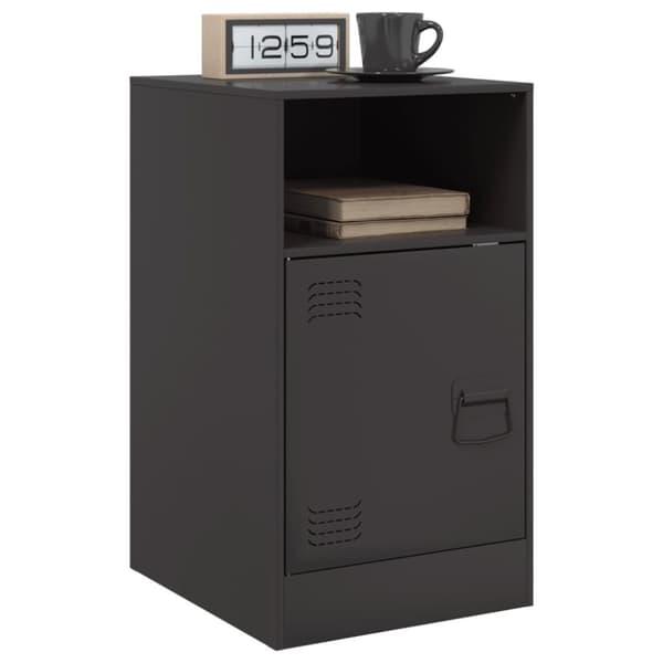vidaXL sengeborde 2 stk. 34,5x39x62 cm stål sort