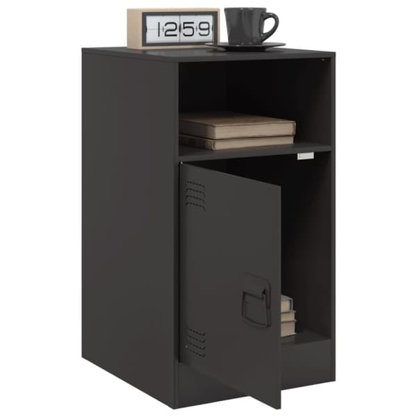 vidaXL sengeborde 2 stk. 34,5x39x62 cm stål sort