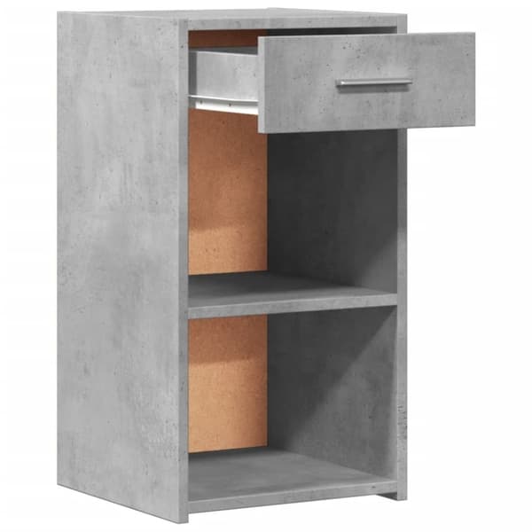 vidaXL sengebord 35x34x65 cm konstrueret træ betongrå