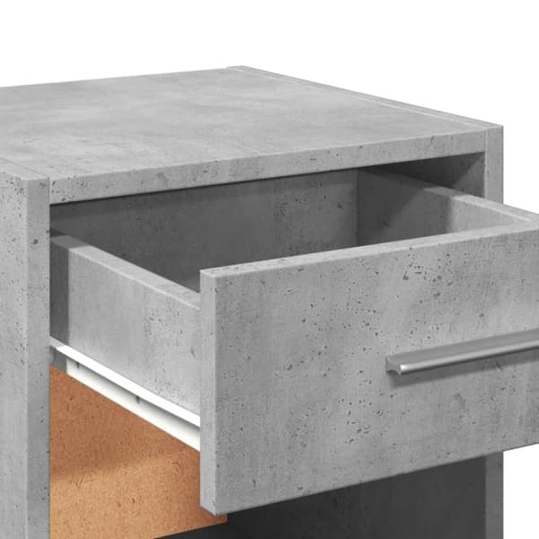 vidaXL sengebord 35x34x65 cm konstrueret træ betongrå