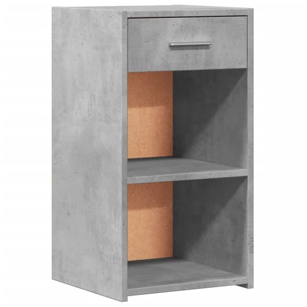 vidaXL sengebord 35x34x65 cm konstrueret træ betongrå
