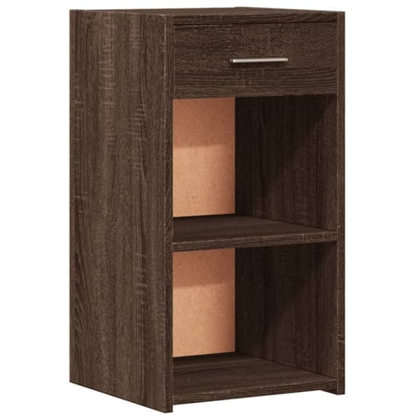 vidaXL Nattbord 2 stk brun eik 35x34x65 cm konstruert tre