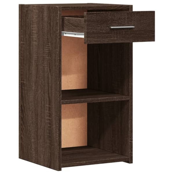 vidaXL Nattbord 2 stk brun eik 35x34x65 cm konstruert tre