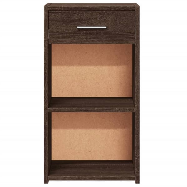 vidaXL Nattbord 2 stk brun eik 35x34x65 cm konstruert tre