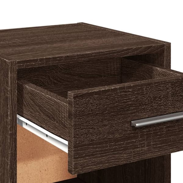 vidaXL Nattbord 2 stk brun eik 35x34x65 cm konstruert tre