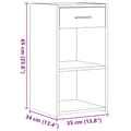 Miniatyrbilde 10 av 11: vidaXL Nattbord 2 stk brun eik 35x34x65 cm konstruert tre