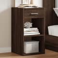 Miniatyrbilde 11 av 11: vidaXL Nattbord 2 stk brun eik 35x34x65 cm konstruert tre