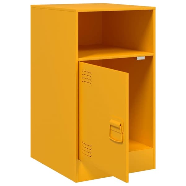 vidaXL sengeborde 2 stk. 34,5x39x62 cm stål sennepsgul