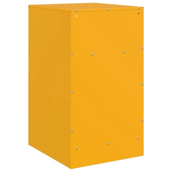 vidaXL sengeborde 2 stk. 34,5x39x62 cm stål sennepsgul