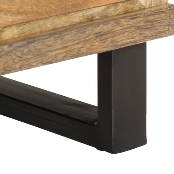 vidaXL sengeborde 2 stk. 40x33x46 cm massivt ru mangotræ