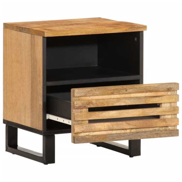 vidaXL Nattbord 2 stk 40x34x46 cm grovt heltre mangotre