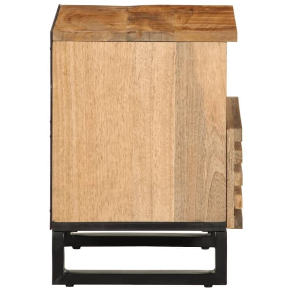 vidaXL Nattbord 2 stk 40x34x46 cm grovt heltre mangotre